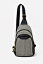 Silver Polo Bodybag Women's Bag Labyrinth Patterned Black-White 959