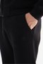 Black Deluxe Winter Men's Tracksuit Set with Stitching Detail Regular Fit - 7