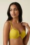 Yellow Young Girls Satin Detailed Padded Underwire Bra - Removable Straps Supported Everyday Bra - 4