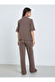Women Brown Melange Shirt and Pyjama Set - 5