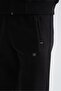 Black Men's Winter Tracksuit Set, Three-Thread Hooded Regular Fit - 7