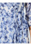 Women Floral Printed Wrap Midi Dress - 4
