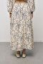 Women's Botanical Line Embroidered Bohemian Maxi Skirt - 2