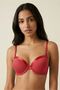 Dark Pink Young Girls Satin Detailed Padded Underwire Bra - Removable Straps Supported Everyday Bra - 2