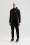 Engineered Zr Fleece I Men's Full-Length Zip-Up and Hooded Tracksuit Set Black - 8