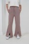 Girl's Two-Thread Fabric Striped Slit Long Pants Jo Jogger Pants Antolon - G192438 - Smoke Gray