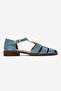 Belivya Women's Genuine Leather Sandals Blue - 2