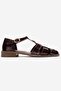 Belivya Women's Genuine Leather Sandals Brown - 2