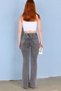 Hibiscus Women's Smoked Non-Fading Stretch Fabric High Waist Denim Flared Jeans - 2