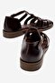 Belivya Women's Genuine Leather Sandals Brown - 3