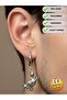 Unisex Steel Ring Dangle Crab Earrings Do Not Rust or Tarnish - 4