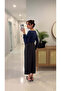 Md Swera Navy Blue Striped Skirt - 4