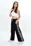 Girl's Comfortable and Stylish Side Patterned Jogger Pants Pants - G192451 - Black - 3