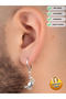Unisex Steel Ring Dangle Crab Earrings Do Not Rust or Tarnish