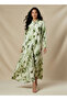 Trapeze Midi Dress with Floral Print