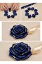 Auspicious Ramadans Written Gift Wrapping Ribbon, Gold Foil Navy Blue Satin Ribbon, 2.5cm X 5 - 8