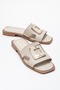 Harville Women's Genuine Leather Slippers Beige