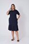 Large Size Cotton Modal Dress with Ruffled Sleeves and Ruffled Skirt - 3