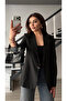 Black Slim Fit Blazer Jacket - 6