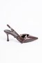 Women's Stiletto Pointed Toe Open Back Studded Detailed Heeled Shoes Mary Kahve - 3
