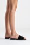 Harbin Women's Genuine Leather Slippers Black Suede - 7