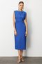 Modai̇lgi̇ Midi Dress with Buckle Accessories 60029 Blue