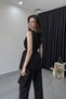 Women's Belted Sleeveless Suit Blouse Trousers Nsa-58061 - 3
