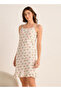 Set of 2 - Midi Slip Dress Strappy Ruffled Hem Cotton - 2