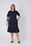 Large Size Cotton Modal Dress with Ruffled Sleeves and Ruffled Skirt - 6