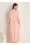 Night Dress with 3/4 Sleeves and Lace Trim - 3