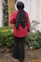 Burgundy Stone Printed Lined Jacket - 4