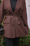 Brown Stone Printed Lined Jacket - 4