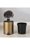 Golden Metal Shell Circular Garbage Bin with a Silent Slow Descent Feature 3L - 5