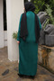 Emerald Green Stand Collar Ribbed Knitwear Dress - 6