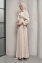 Stone Balloon Sleeve Stone Detailed Evening Dress - 4