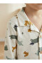 100% Organic Cotton White Animal Patterned Children's Pajama Set 2-6 Years - 6