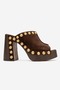 Donovan Women's Genuine Leather Clogs Slippers Brown Suede - 2
