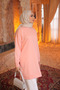 Salmon Crew Neck Embroidered Tunic - 3
