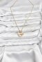 Chain Gold Color Heart and Bow Model Zircon Stone Women's Necklace - Ebj260130W39275 - 2