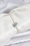 Gold Color Nazar Model Zircon Stone Elevator Waterway Bracelet