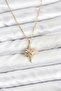 Gold Color Zircon Stone Pole Star Model Women's Necklace - Ebj260130W39340 - 2