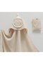 Baby Bath Towel and Washcloth Set Textured Drying Towel with Lion Figure Hood (Beige) 82-90 cm - 2