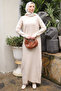 Stone Stand Collar Ribbed Knitwear Dress - 2
