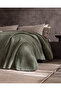 Caureo Single Jacquard Cotton Blanket - Khaki/Mink - 3