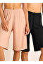 Set of 2 - High Waist Culotte Slip