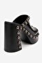 Donovan Women's Genuine Leather Clogs Slippers Black - 3