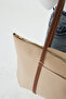 Isola Beige Large Size Striped Waterproof Women's Shoulder Bag - 5