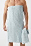 100% Cotton 2-Piece Bath Towel Set (90X150 cm Large Size + 50X90 cm) Dowry Soft Set - Ice Blue - 5