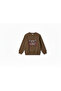 Figure Printed Brown 3-Yarn Comfortable Warm Sweatshirt for Girls/Boys - 2