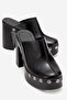Drew Women's Genuine Leather Clog Slippers Black